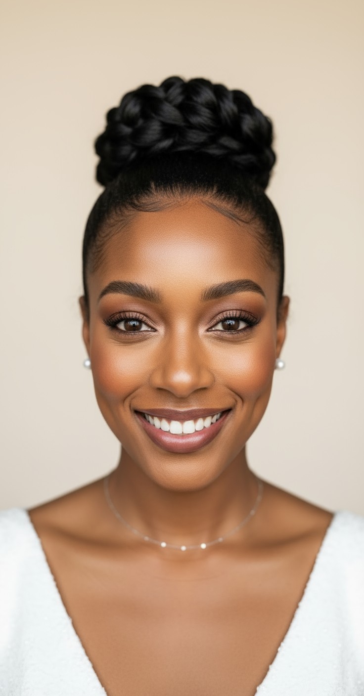 After High Bun Wedding Hair